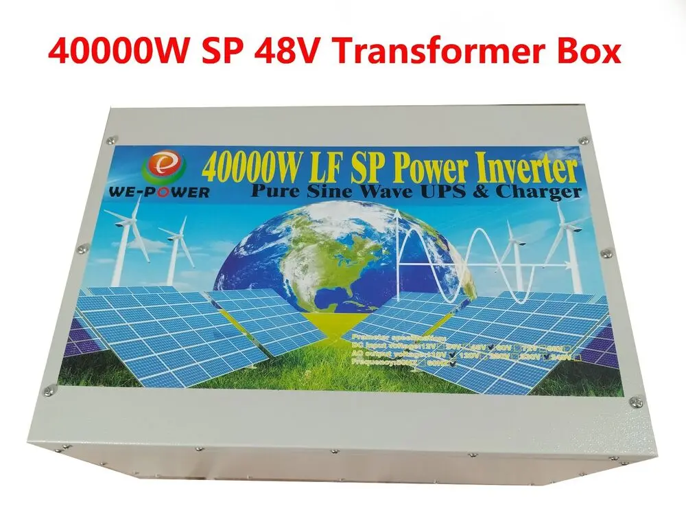 160000 ث/40000 واط التردد المنخفض سبليت المرحلة 48VDC/110 فولت ، 220 فولت التيار المتناوب موجة جيبية نقية عاكس الطاقة الشمسية LCD/UPS/غطاء شاحن البطارية