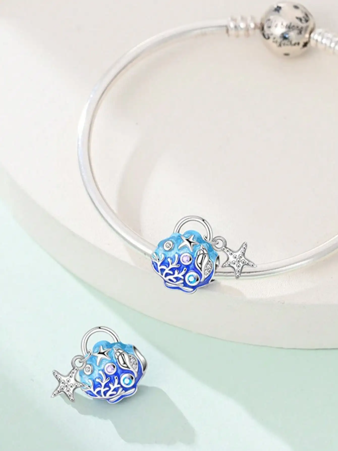Hot Sale Charms Bead 925 Sterling Silver Colorful cloud Rainbow after rain Fit Bangle Bracelet Necklace DIY Jewelry