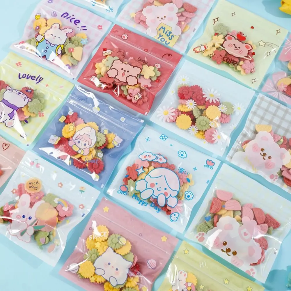 50Pcs Plastic Candy Snack Storage Bags Cute Cartoon Food Storage Bag Reusable Sealed Jewelry Gift Packaging Bags Chocolate