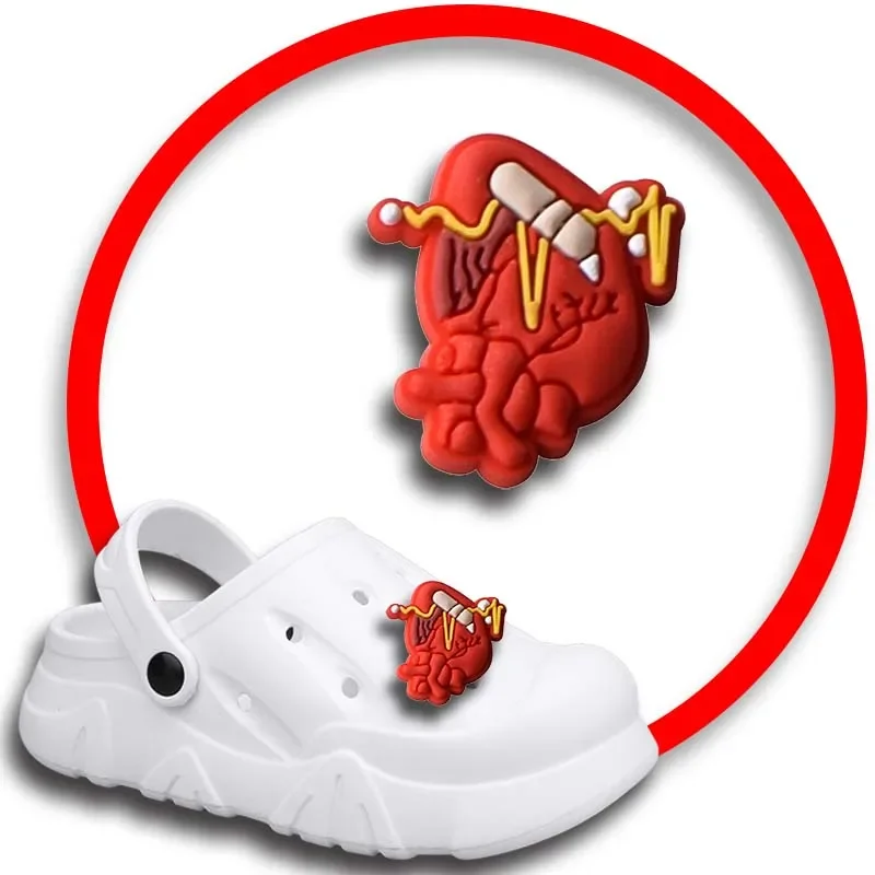 Cuidados médicos Organ Shoe for Crocs Sandals, Mulheres Tamancos Pins, Decorações de Órgão, Homens Emblemas, Sapatos infantis Acessórios