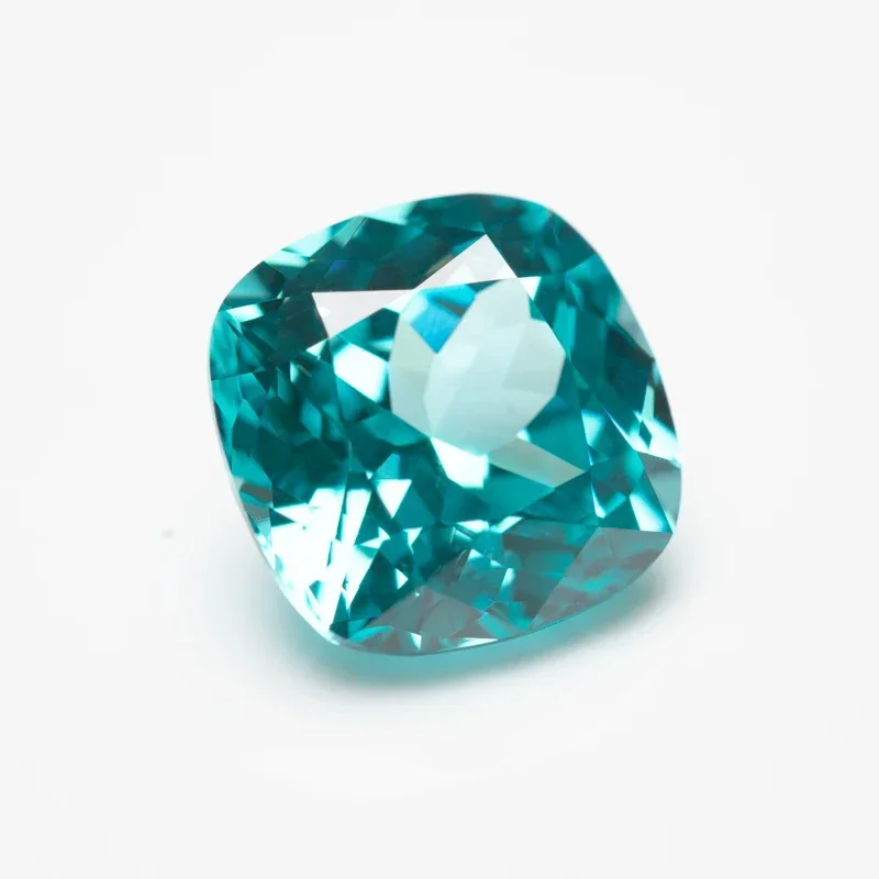 Breloques Paraiba coupées en laboratoire, pierres précieuses de qualité extrêmement brillantes, bague, collier, boucles d'oreilles, matériaux principaux, certificat