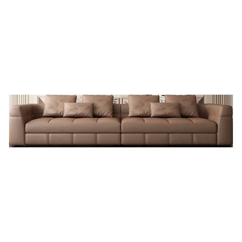 

Italian minimalist living room, large apartment combination straight-row sofa