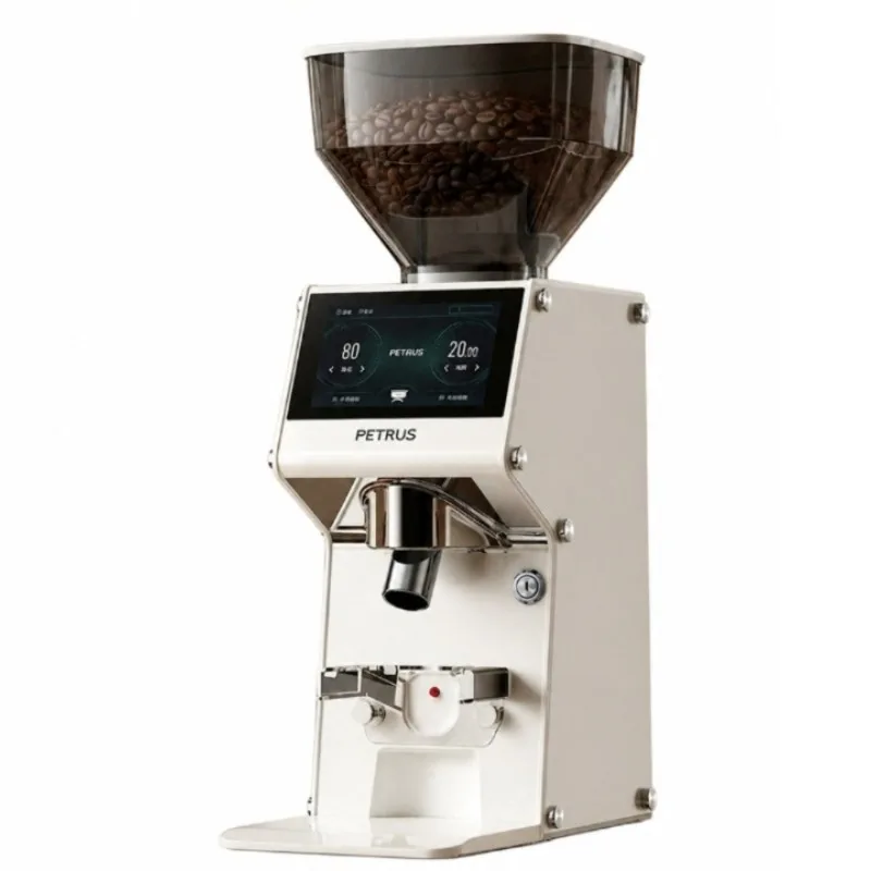 Petrus PE3777 Electric Coffee Grinder 50mm Burr Brushless Motor Auto Tamp Dosing Espresso Grinder Home Commercial Use