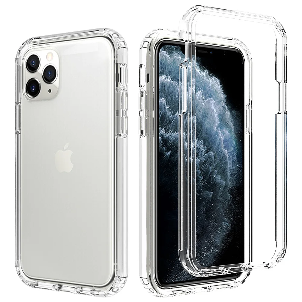 

360° Full Body Coverage Clear Phone Case For iPhone X/XS/XS Max Edge PC+TPU Protection Phone Cover