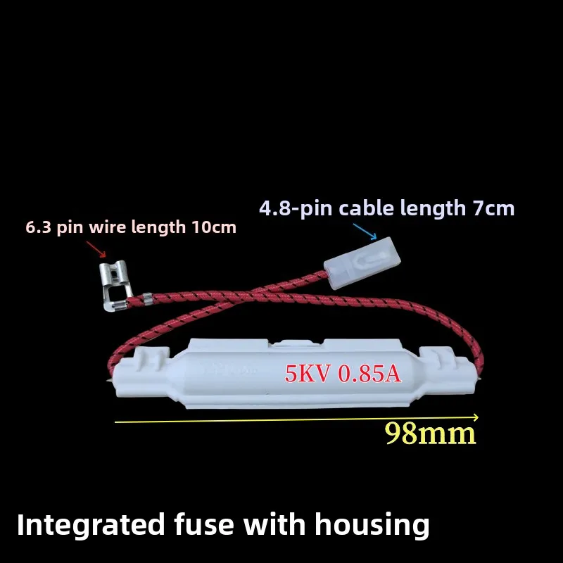 Suitable for Galanz microwave oven high voltage fuse tube with shell microwave oven fuse tube kit 5KV0.85A
