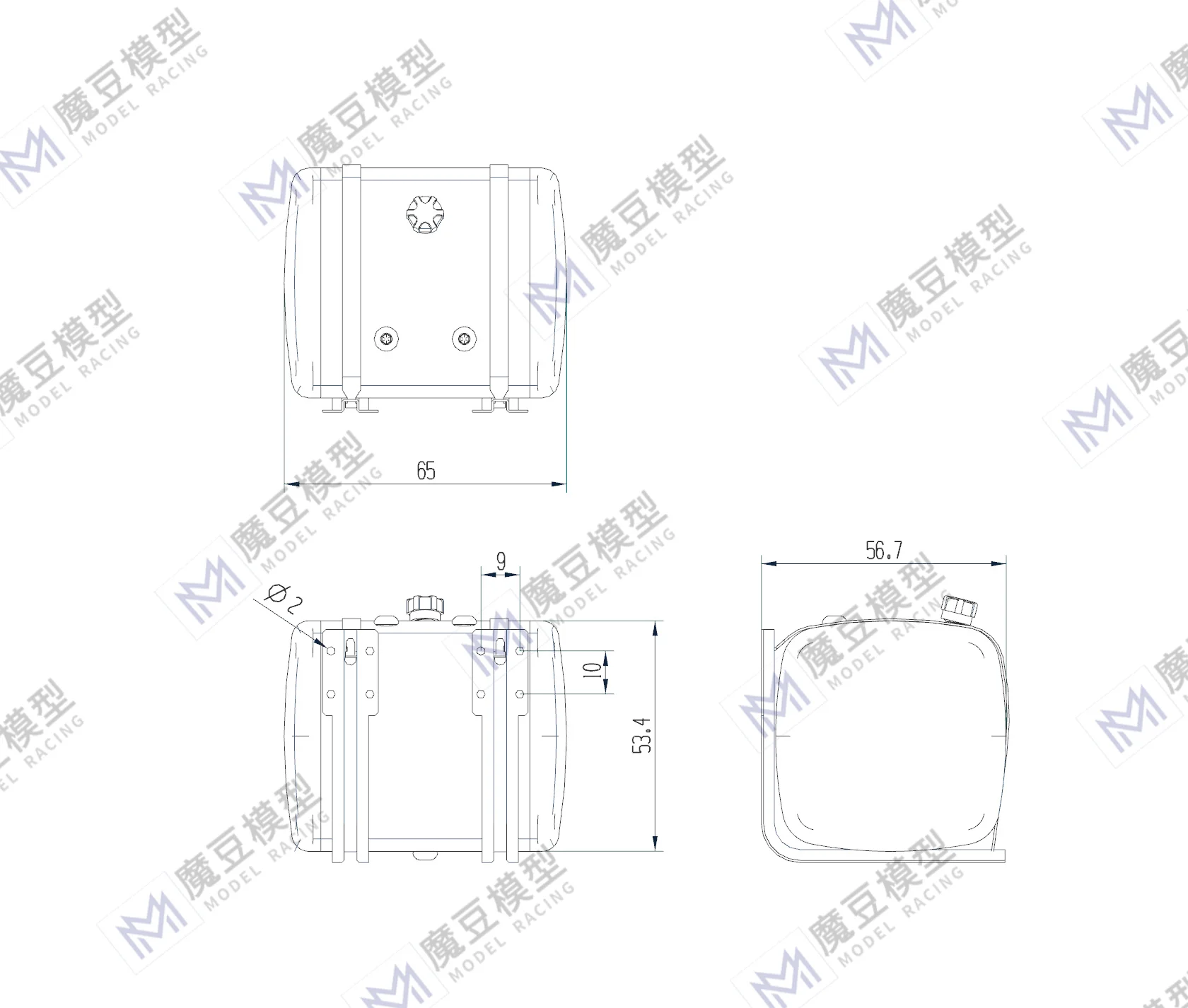 Para TAMIYA 1/14, tanque de aceite de simulación de remolque, cabezal de barro, tanque de aceite hidráulico, camión volquete militar, coche, pieza DIY