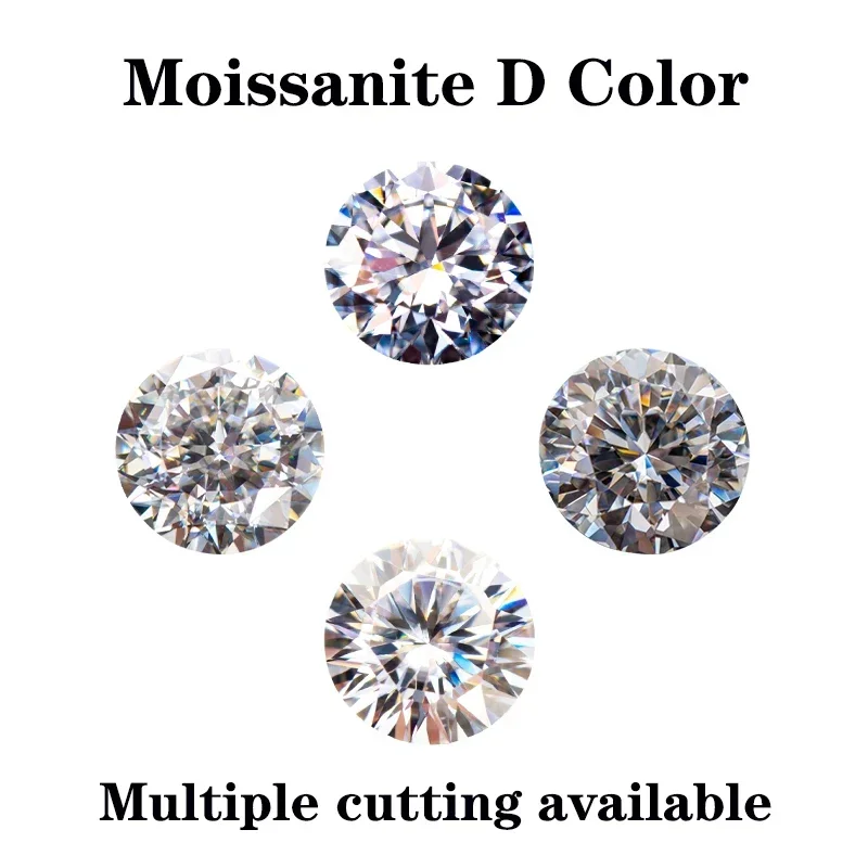 

Moissanite Round Shape Special Cutting D Color Vvs1 Multiple Available DIY Charms Jewelry Making Materials Certificate