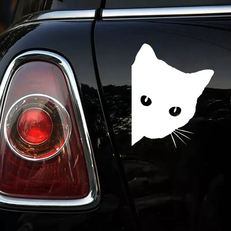 KUNFINE Car Styling Cat Head Car Sticker Vinyl Decal Decoration Film Car Diy Sticker Tuning Parts