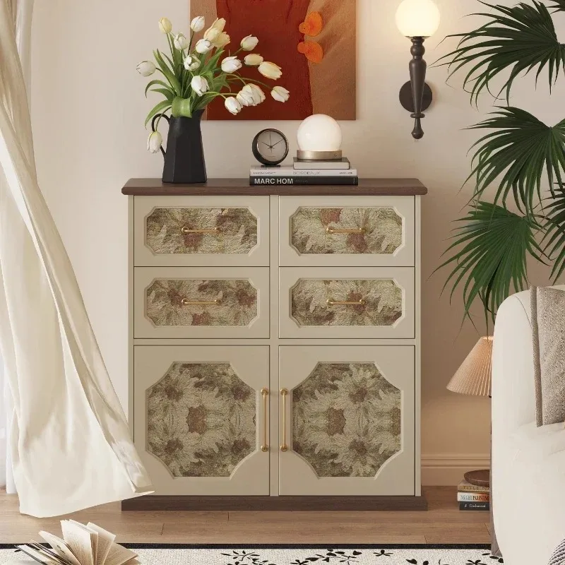 

Small apartment living room bedroom wall locker solid wood storage drawer cabinet