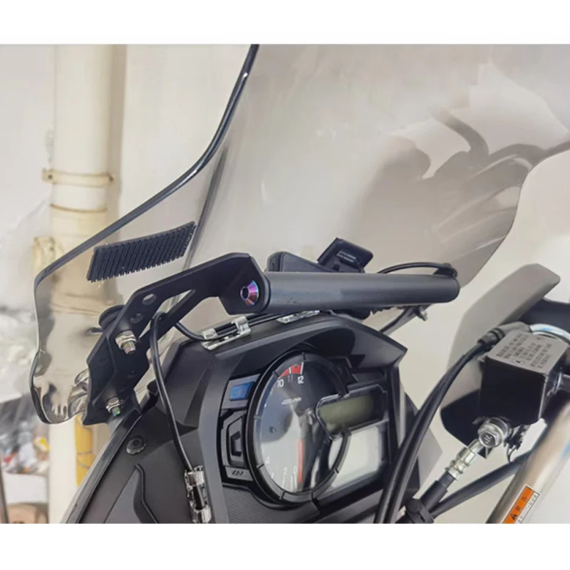 Vstrom DL650 Phone Mount Bracket For Suzuki V-Strom 650 DL 650 2017 - 2024 2022 Navigation Windshield GPS Phone Holder Aluminum