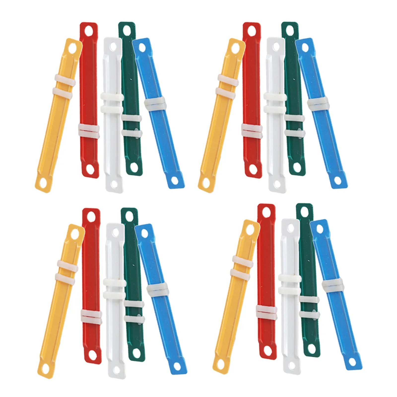 100Pcs Plastic Paper Fasteners Loose-Leaf Clips Two-Hole Binding Document Organizer File Folder Office School Stationery Storage