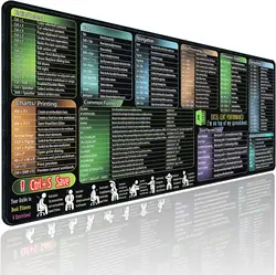 Excel Cheat Sheet Mouse pad,Extra Large Office Keyboard Shortcuts Mousepad,Office Desk Accessories Desk pad Computer
