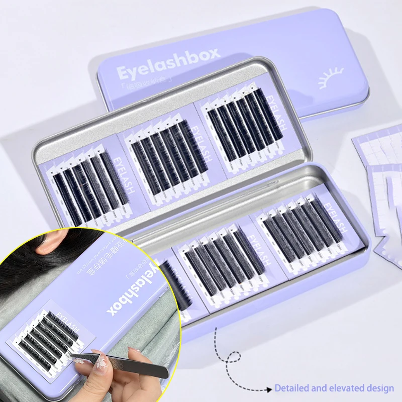 صندوق عرض تمديد الرموش بطبقة واحدة صندوق تخزين البليت لأوراق مغناطيسية معلقة فردية صندوق حماية الرموش #1