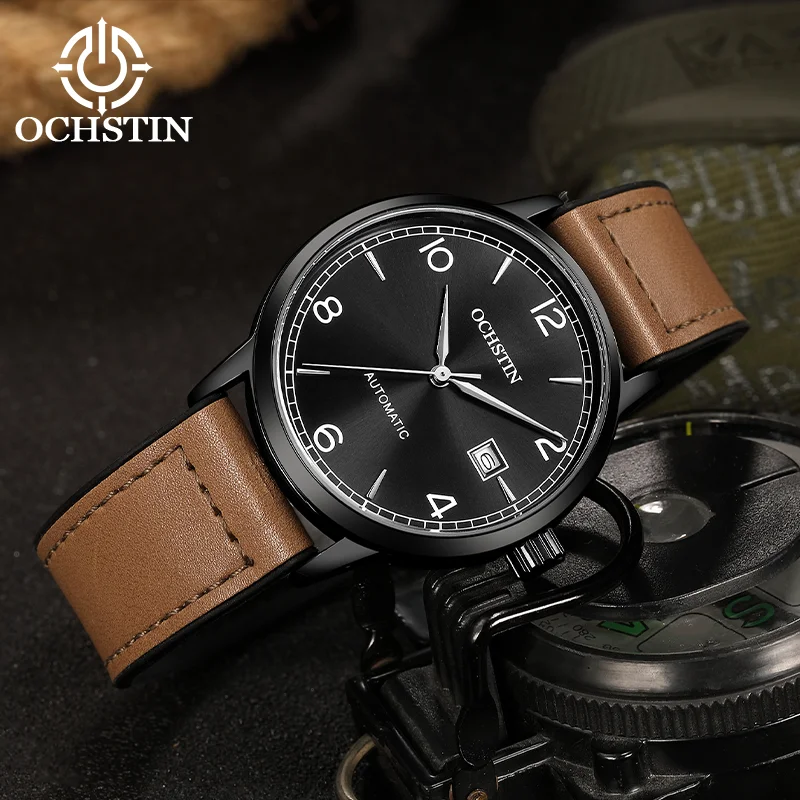 OCHSTIN Trendy Automatic Mechanical Wrist Watch For Men Convenient Quick‑release Magnetic Closure Band Business Wristwatch