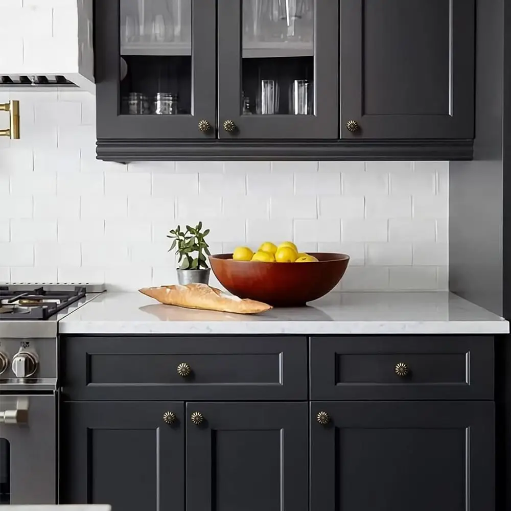 الرجعية مع قاعدة العتيقة النحاس مقابض خزانة سبائك الزنك الأجهزة مقابض درج يسحب خزانة الحمام #2