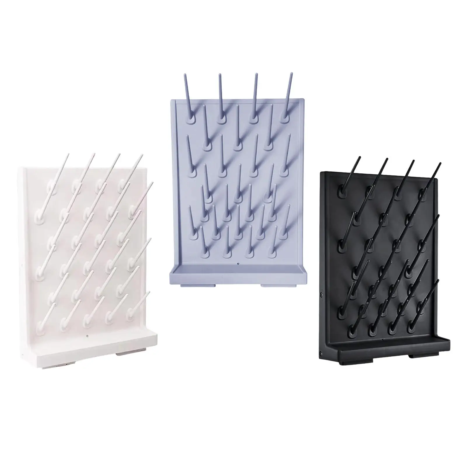 27 Pegs Lab Glassware Bottle Drying Rack Sturdy Accessory 4.7x15.7x21.6inch