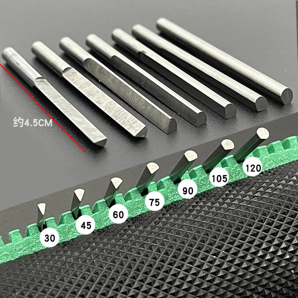 7Pcs 30-120° Tungsten Steel Pneumatic Engraving Knives Jewelry Carving Knife Triangle Graver Metal Blades DIY Tools