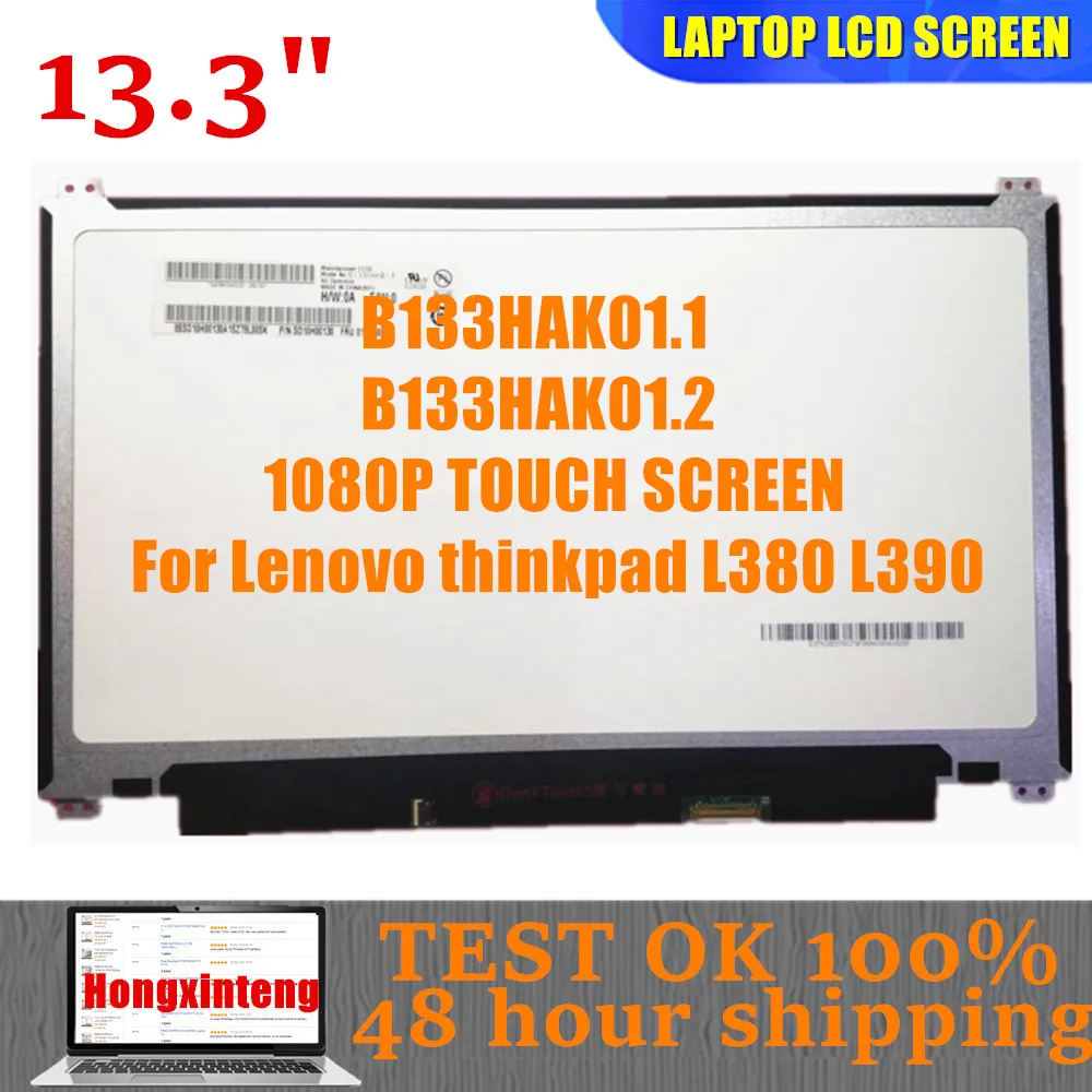 touch screen fhd matrix display lcd substituicao para lenovo thinkpad l380 l390 133 b133hak011 fit b133hak012 01