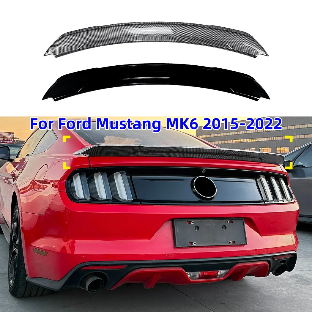 

For Ford Mustang MK6 Rear Spoilers Wings Accessories 2015 2016 To 2022 Car Exterior Rear Roof Splitter Tail Wing Trim Body Kits