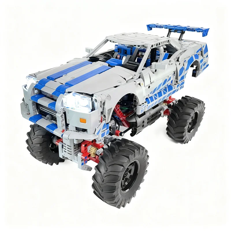 2064pcs MOC Technical Fast Furious 2 Nissan Skyline GT Model Building Blocks Construction Toys Christmas Gifts Kids DIY Creative