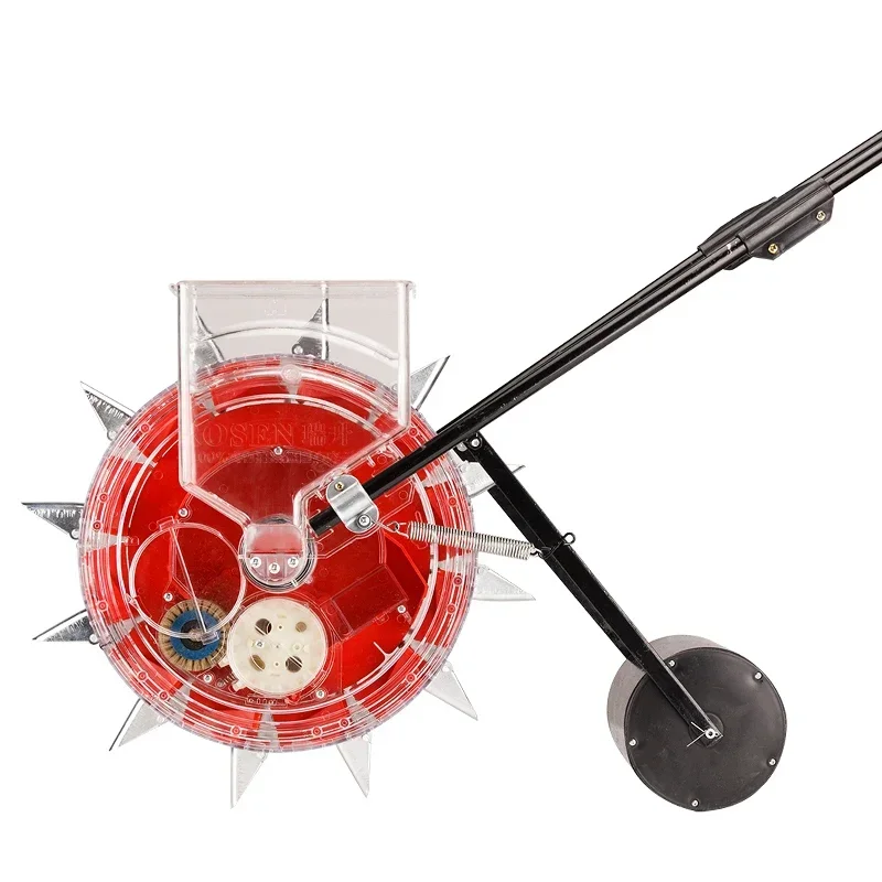 Transparent New Multi-Function Hand-Push Seeder Corn Cotton Soybean Peanut Precision Machine Wheel Seeder gardening supplies