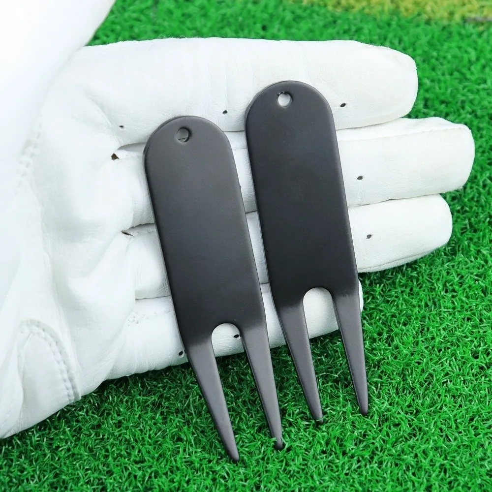 Metal Bending Golf Divot Repair Tool Aluminum alloy Two-Prong Golf Divot Tool Sturdy Portable Fairway Repair Fork