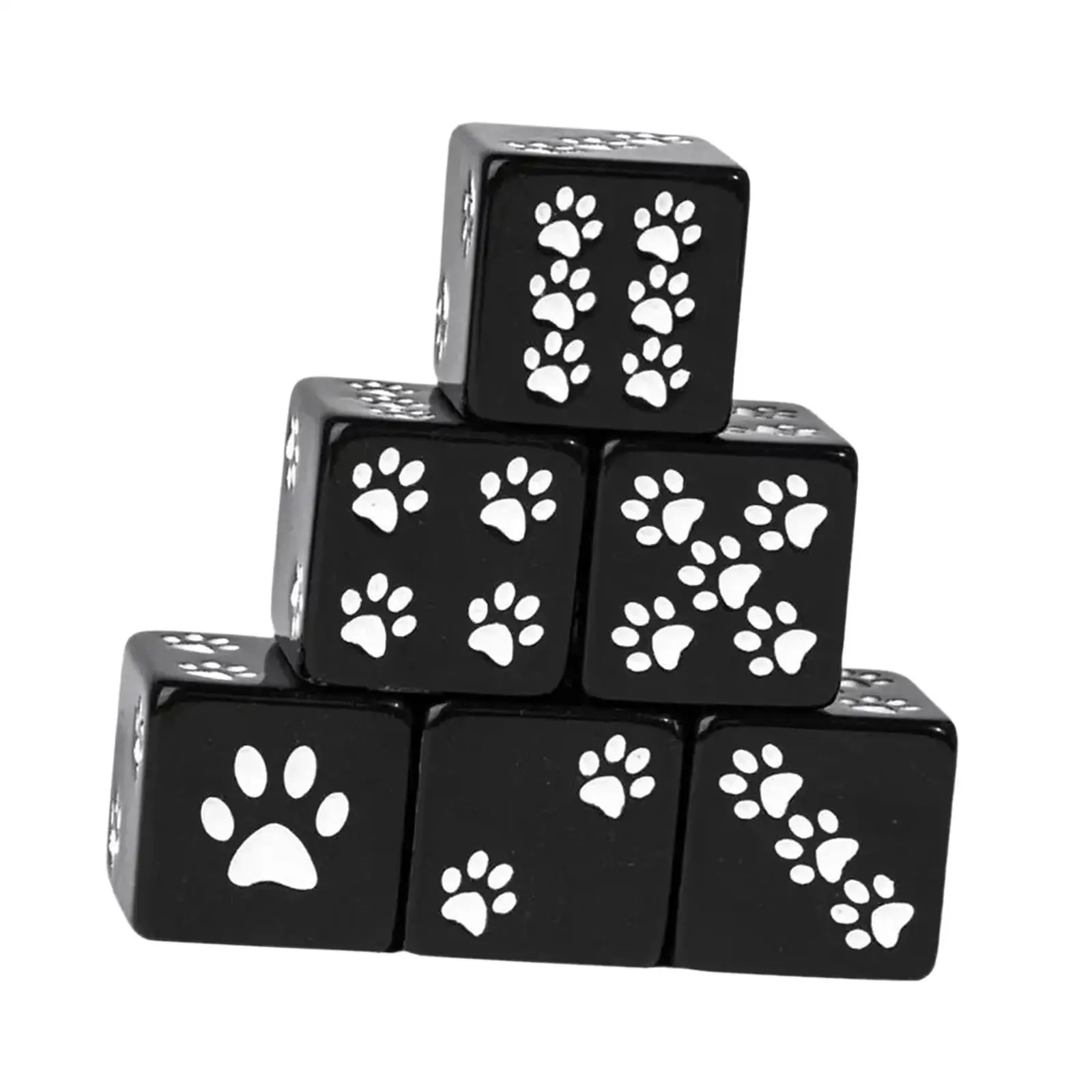 6 Pieces Six Sided Dices Portable Family Table Game Family Games Accessaries for Cafe Party Supplies Role Playing Game Wedding