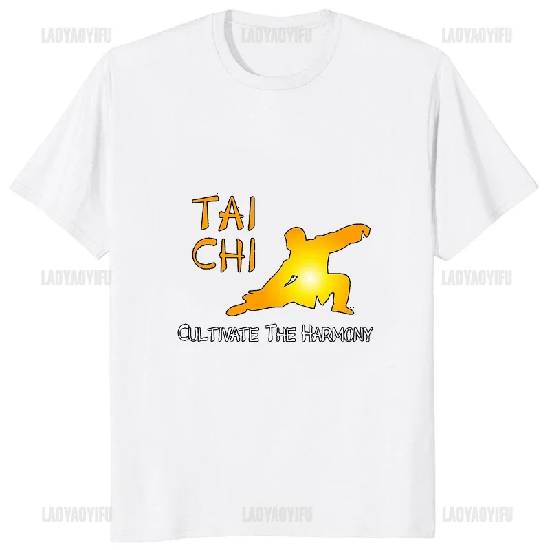 Tai Chi Chuan Classics T-shirt Taiji Vintage Printed Chinese Kung Fu Man T Shirt Casual Fashion Streetwear Hip Hop Women Tshirt