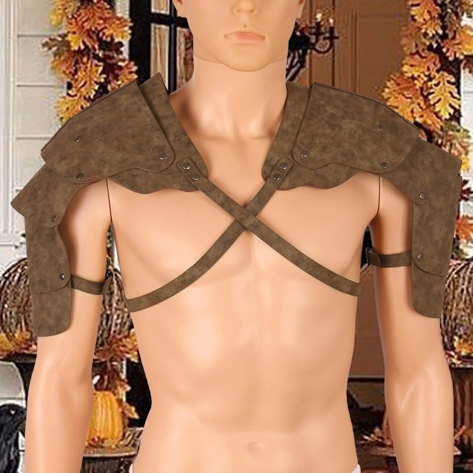 

Готические доспехи в стиле стимпанк, наплечники, декоративные наплечники из искусственной кожи