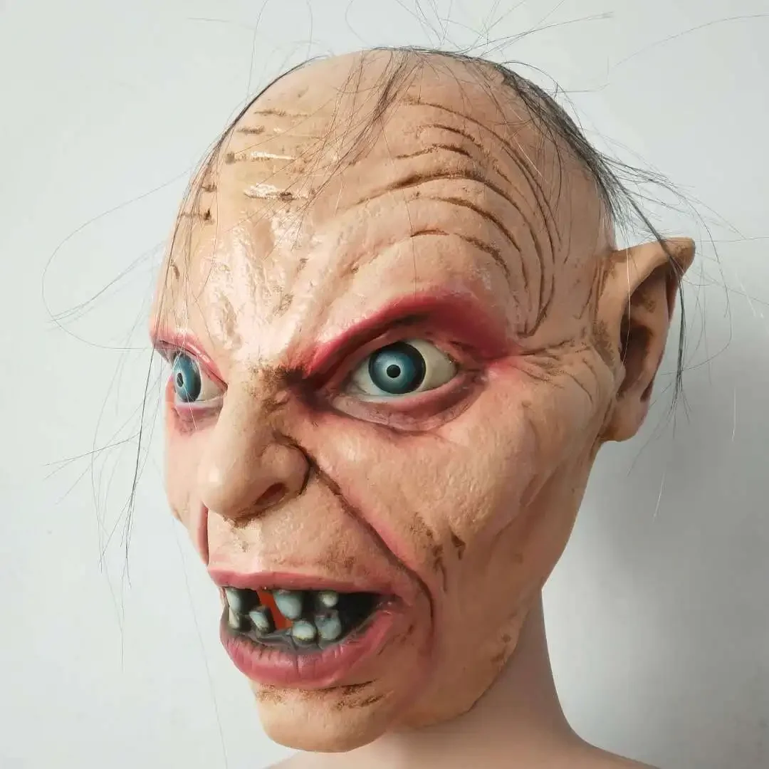 Costume de Cosplay le seigneur des anneaux, masque Gollum, casque d'horreur, masques effrayants en Latex, accessoire de mascarade pour fête d'halloween