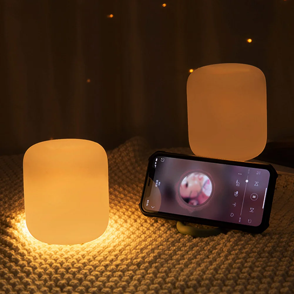 Led silicone luz de acampamento lâmpada mesa regulável ângulo ajustável luz leitura carregamento usb pendurado/pé para o quarto