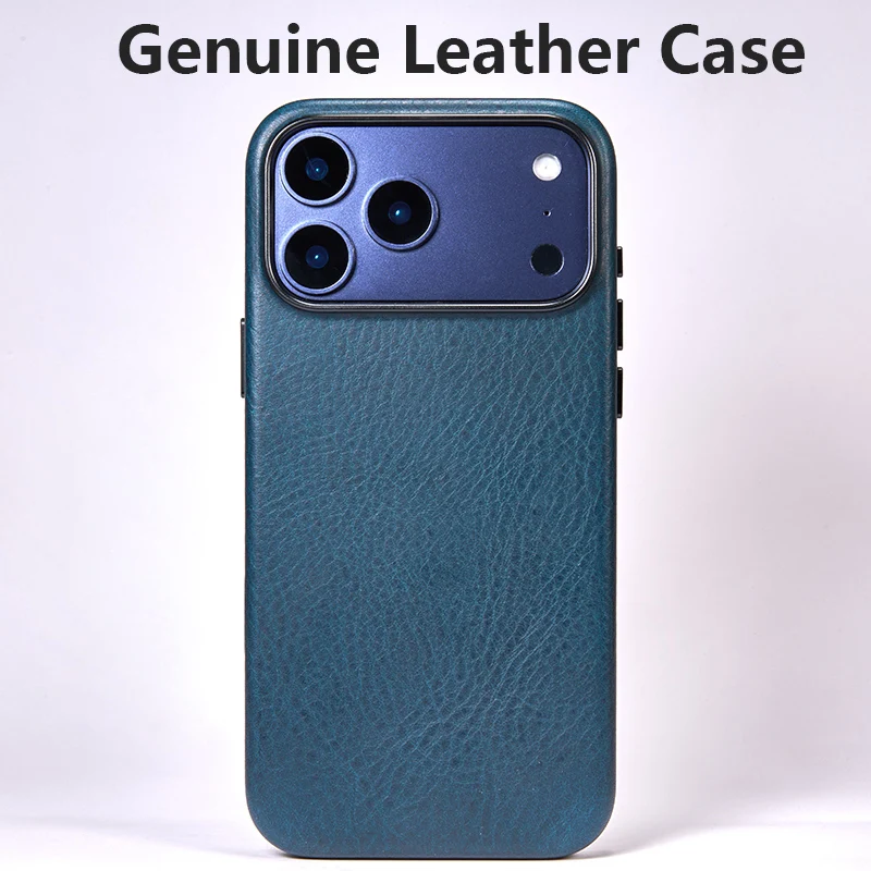 

Итальянская кожаная коробка Minerva для iPhone 17 Pro Max, кожаный чехол с сильным магнитом, коричневый, синий, черный цвет, кнопка камеры с искусственным интеллектом