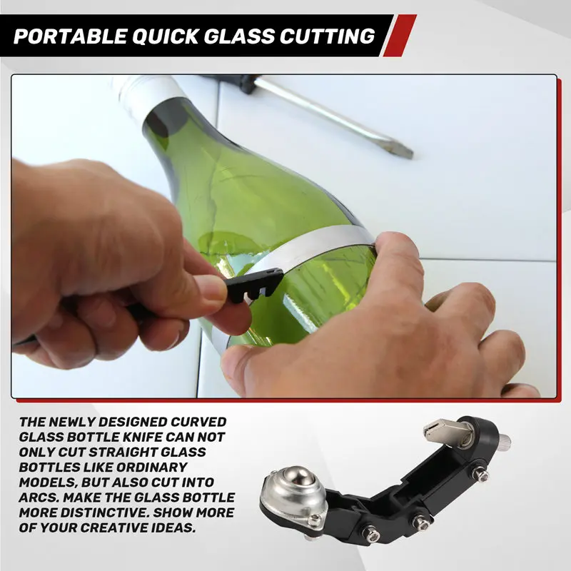 

Набор для резки стекла Arc Glass Bottle Cutter: портативный инструмент для быстрой резки стекла, машина для резки квадратных и круглых бутылок с аксессуарами