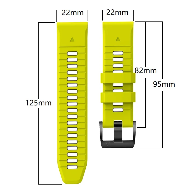 QuickFit 26mm 22mm Two Tone Silicone Strap For Garmin Fenix 7X 7 Pro 6 6X/Epix Pro Gen 2 51mm 47mm/Tactix Watch Band Accessories