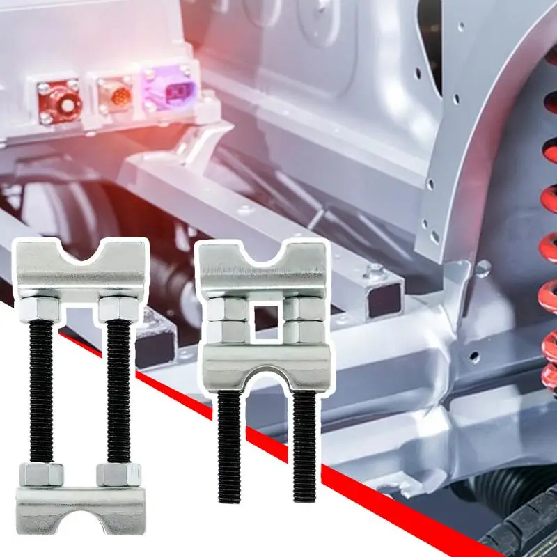 2 Way Adjustable Spring Spacer 1 To 2 Inch Height Shock Absorber Spring Spacers 2pcs Automotive Square Manual Adjuster Tool For