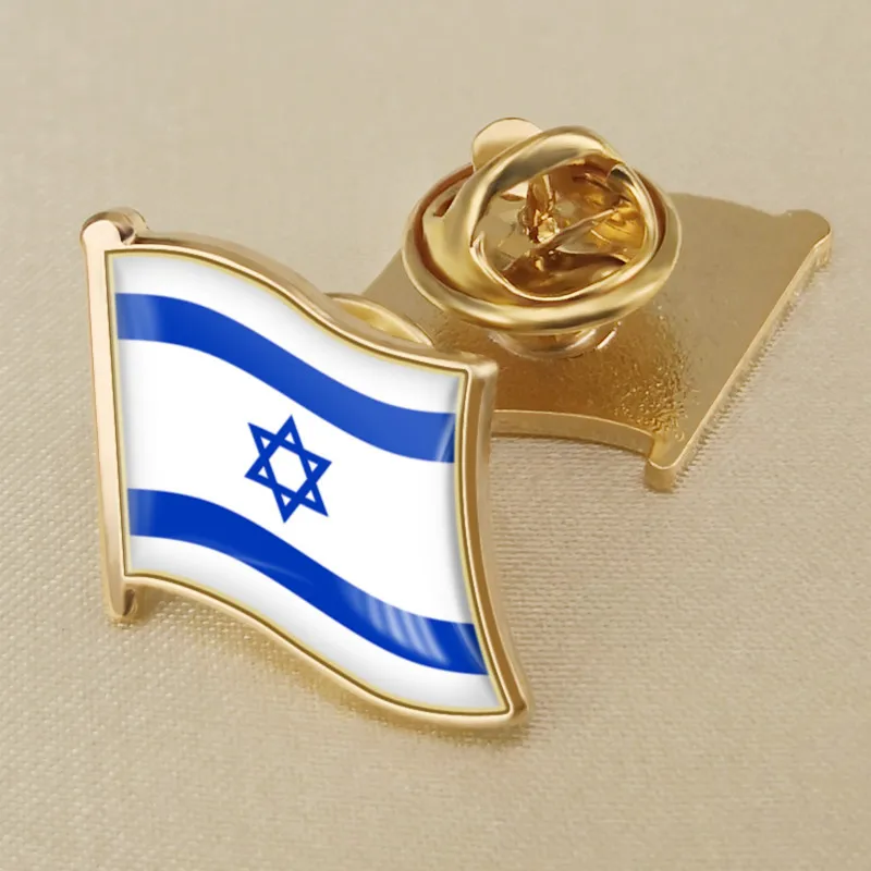 

Israel Flag Brooch Enamel Pin IL National Flag Lapel Backpack Bag Badge Jewelry Decoration