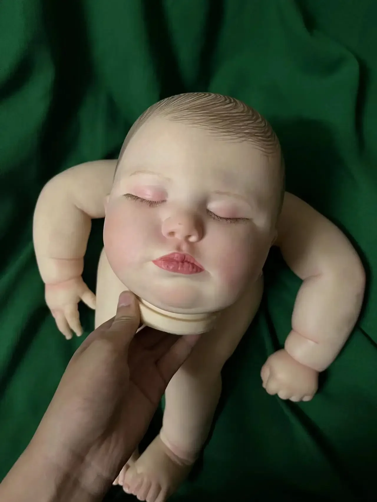 SINO-BB 25inch Huge Baby New Born Size Reborn Baby Doll 7month Painted Hair With one extra cloth body DIY Part Christmas Gift