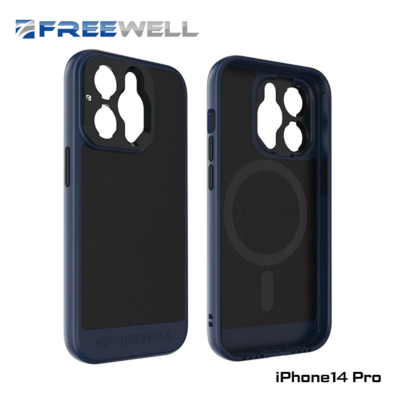 Freewell Sherpa F-Mount telefoonhoesje Compatibel iPhone 14/15 Pro & Pro Max Ondersteuning F-Mount lens en magnetisch filtergebruik