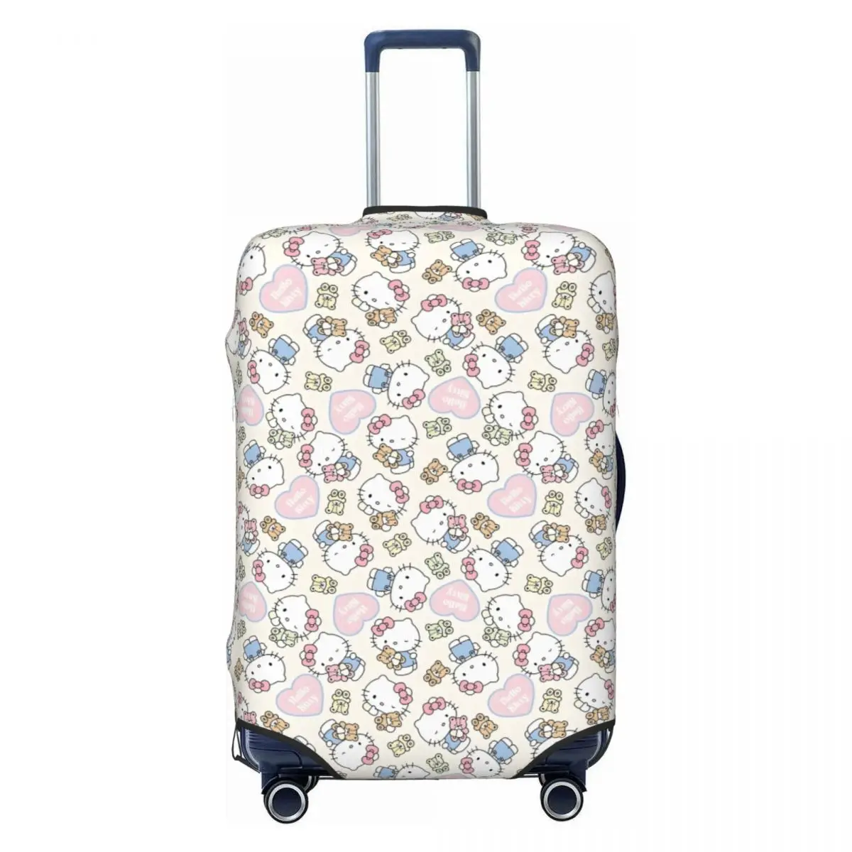 

Custom Hello Kitty Luggage Cover Protector Funny Pink Kawaii Cartoon Travel Suitcase Protective Cover for 18-32 Inch