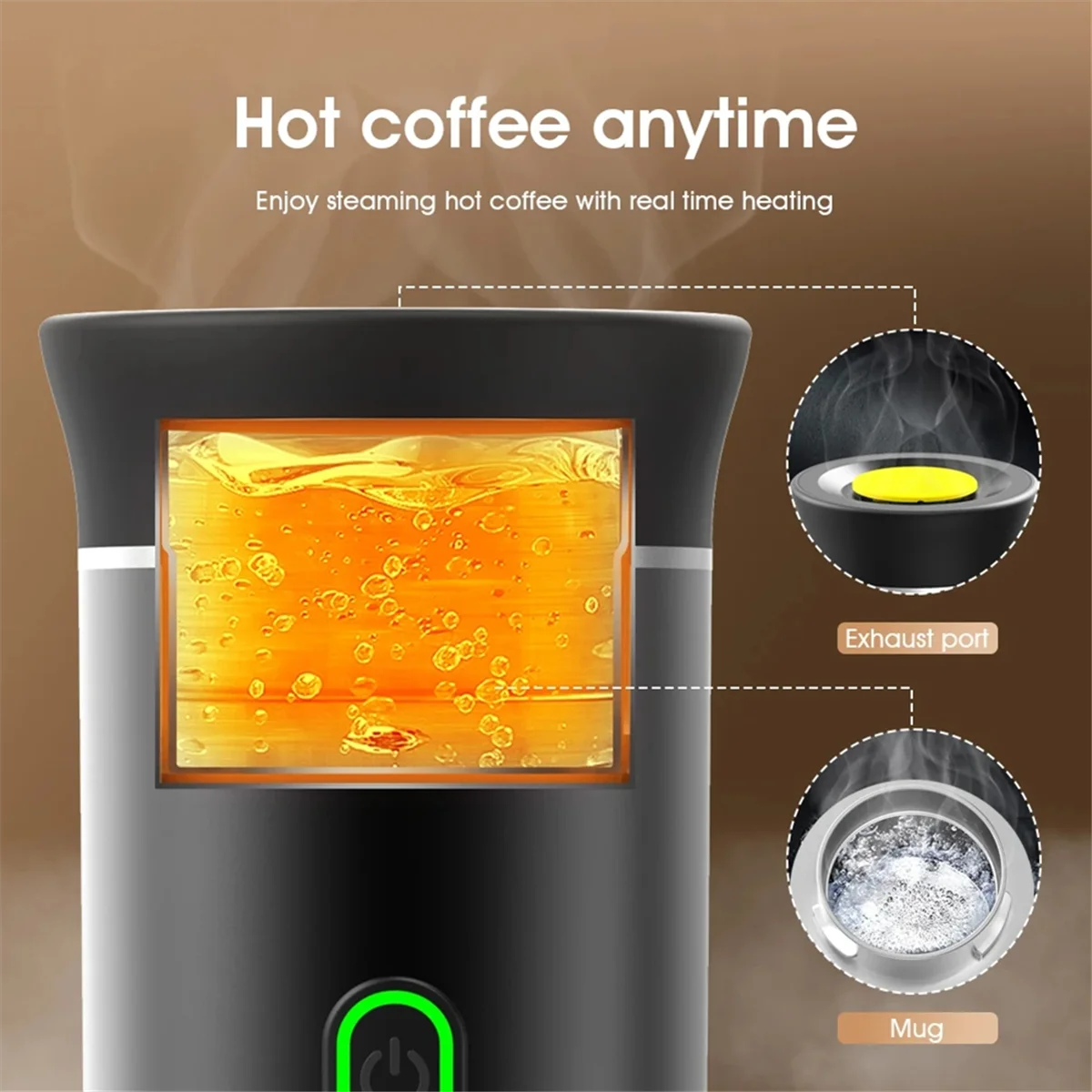 Coffee Machine 3 in 1 Mini Wireless Electric Portable Espresso Coffee Machine