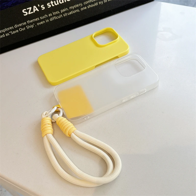 Funda de teléfono para Samsung Galaxy A17 A56 A36 A26 A16 5G A55 A35 A25 A15 A54 A34 A24 A14 4G Color doble capa 2 en 1 funda con cordón