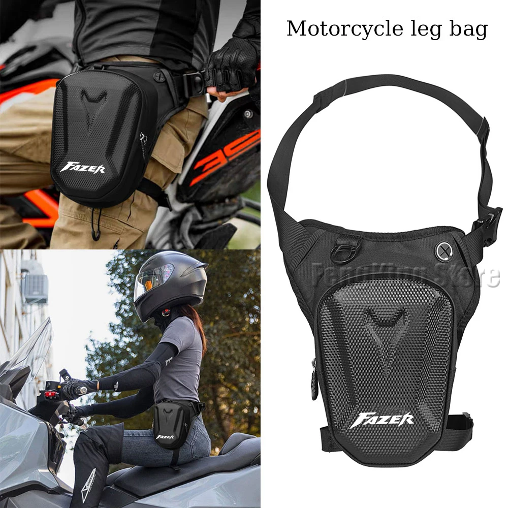 For Yamaha FZ1 FAZER FZ6 FZ6R FZ8 FAZER FZ750 FZR1000   Motorcycle leg bag knight hard shell waterproof waist bag  crossbody bag