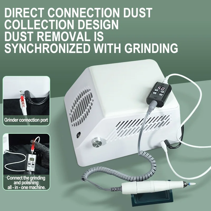 

Super Strong High-power 120W 3-in-1 Nail Drill Machine Dust Suction Hand Resting Pad Multifunctional Nail Dust Collector