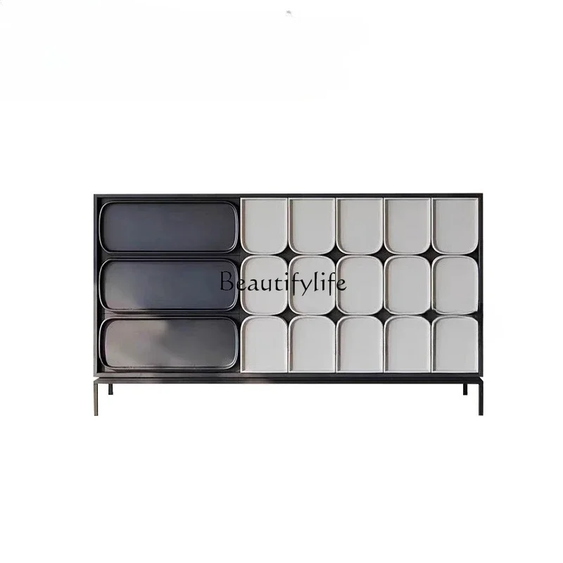 

ld 30Paint porch cabinet Nordic storage dining side solid wood storage light luxury home decoration cabinet