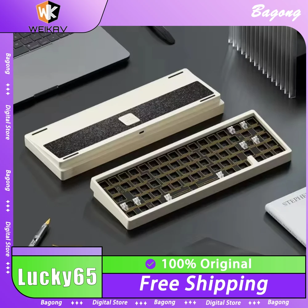 

Weikav Lucky65 V2 Mechanical Keyboard Kit 3-Mode Customization Usb/2.4g/Bluetooth Hotswap Gasket Structure Rgb Gaming Keyboard