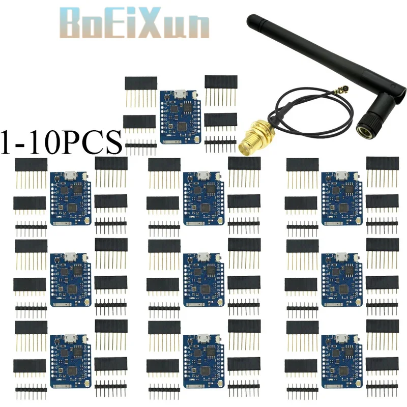 1-10pcs WEMOS D1 Mini Pro ESP8266 WiFi Board NodeMCU 4MB 16MB Flash CH9102 CP2104 IOT Module External Antenna