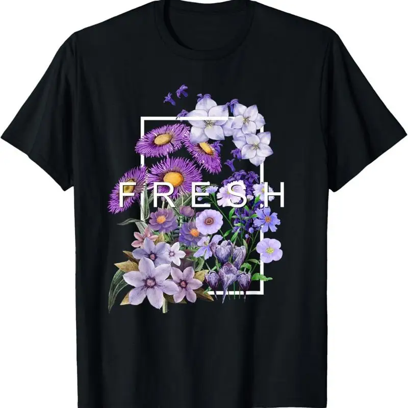 

Фиолетовая футболка цвета свежих цветов