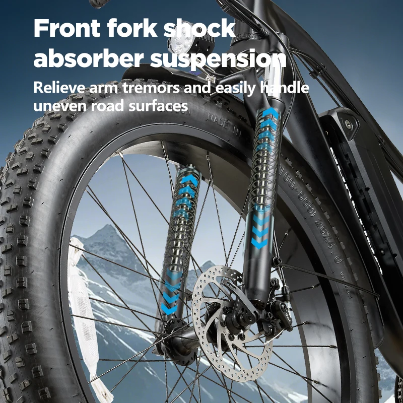 BURCHDA RX02 1000 واط 45 كيلومتر/ساعة 26 بوصة دراجة كهربائية جبلية 48V15AH بطارية ليثيوم Fatbike دراجة كهربائية للبالغين دراجة نارية #5