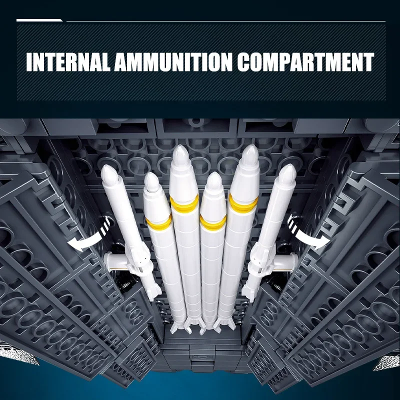 ทหารMOC 1182pcs Sixth Generation Fighter Jet J-36 ชุดอาคารบล็อกชุดโลหะไทเทเนียมเงินFighterของเล่นเด็กของขวัญ