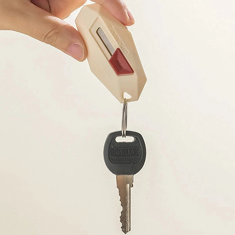 الماس تصميم Unbox سكين السلامة جولة رئيس القاطع المغناطيسي صندوق كرتوني القاطع قابل للسحب انتعاش رسالة فتاحة سكّين متعدّد الاستخدامات